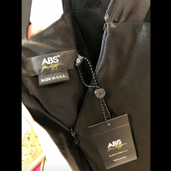 NEW‎ $418 ABS by Allen Schwartz Vintage Dress Black - Picture 6 of 8